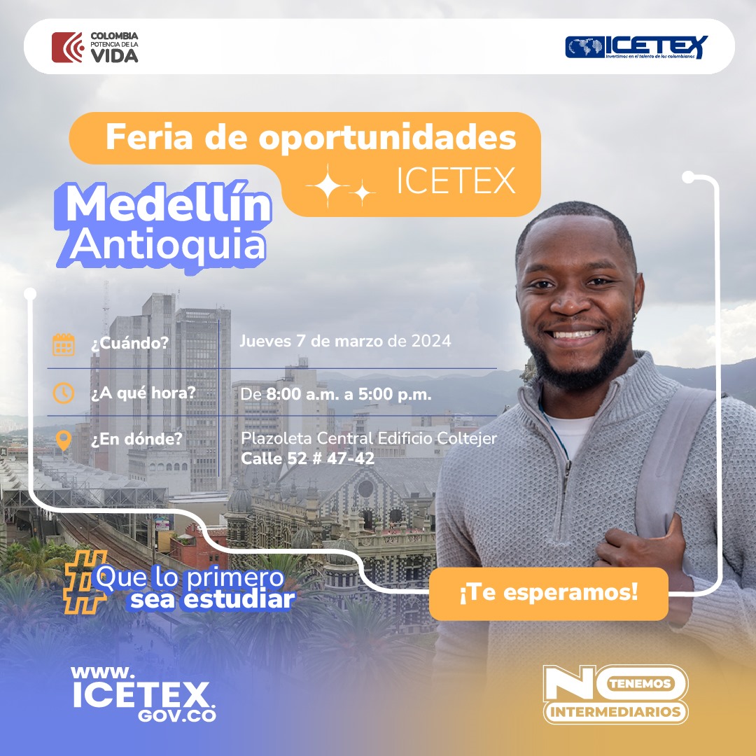 Imagen de la Feria de Oportunidades del ICETEX en Medellín