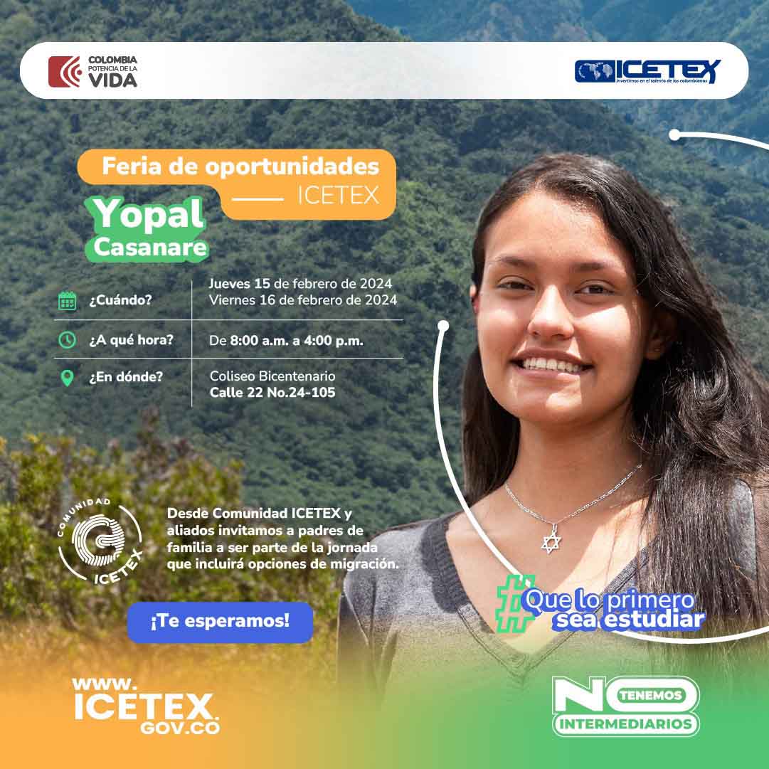 Imagen de la Feria de Oportunidades del ICETEX en Yopal Casanare