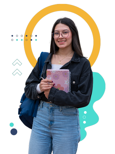 Estudiante mujer sonriendo