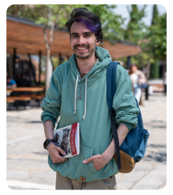 Joven estudiante de ciudad