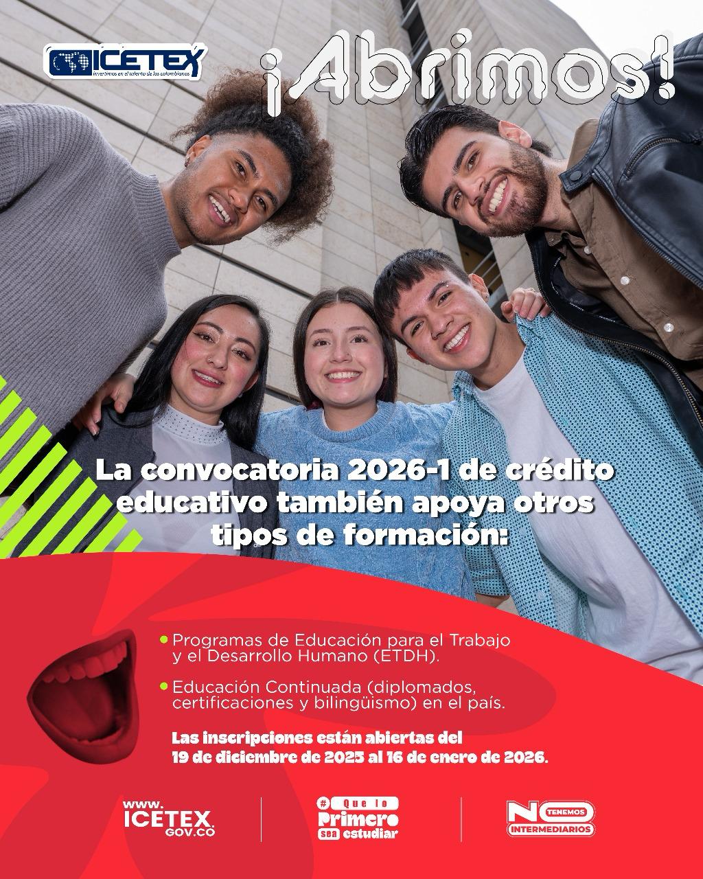 Imagen ICETEX accede a programas de educación para el trabajo y desarrollo humano (ETDH) y educación continuada.