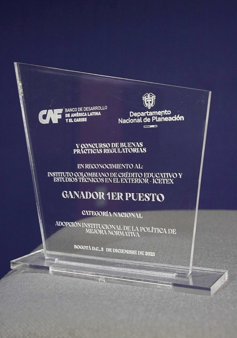 Imagen ICETEX ganador nacional del Concurso de Buenas Prácticas Regulatorias