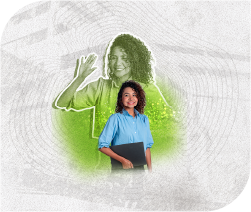 Joven estudiante sonriendo