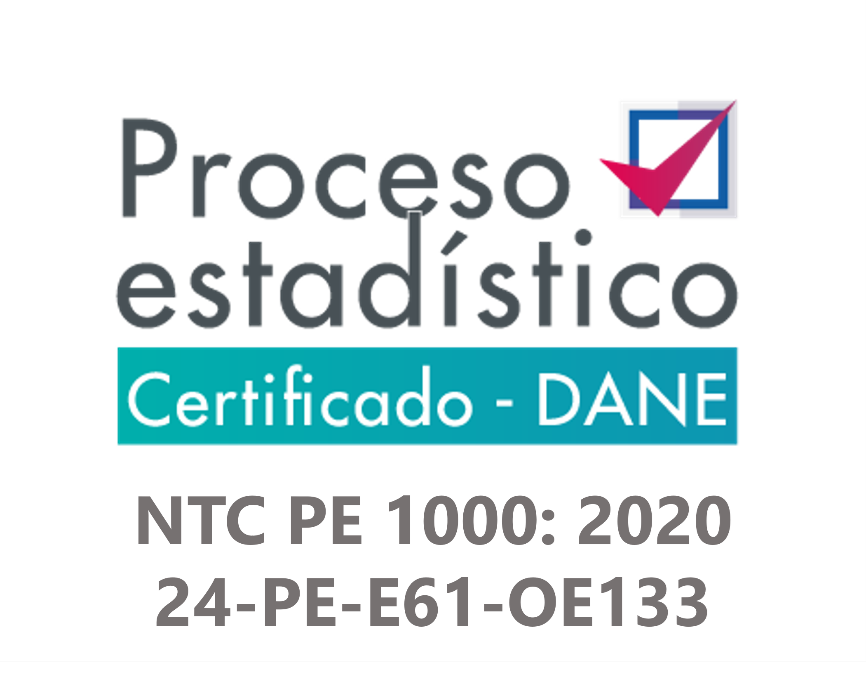 Proceso estadístico Certificado - DANE NTC PE 1000: 2020 24-PE-E61-OE133