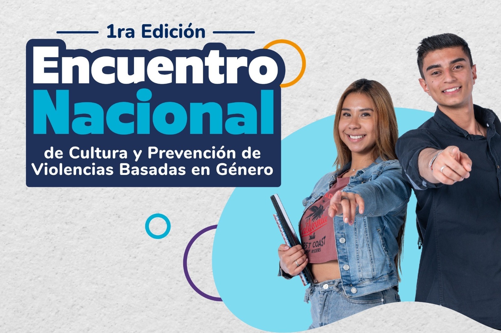 Banner de estudiante sonriendo y con la información de 100 días de cambio