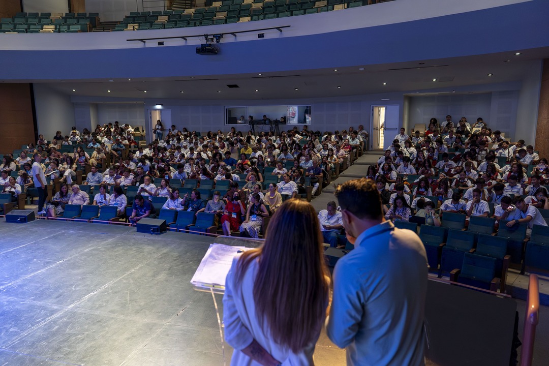Vista general del Teatro Santa Marta durante la instalación del Encuentro Nacional de Cultura y Prevención de Violencias Basadas en Género. 
