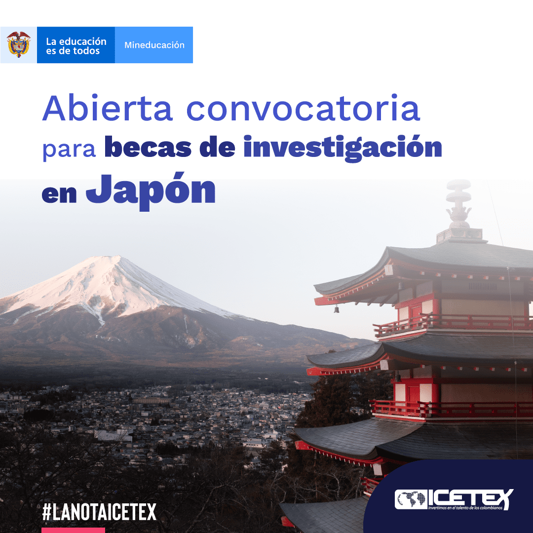 Gobierno de Japón e ICETEX lanzan convocatoria para otorgar becas en investigación