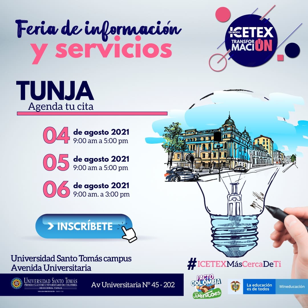 Imagen publicitaria de la la Feria del Icetex en Boyaca