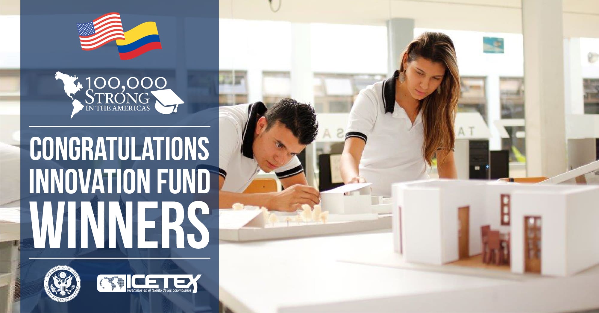 El Fondo de Innovación de 100,000 Strong in the Americas anuncia nuevas asociaciones y programas de capacitación entre los Estados Unidos y Colombia con el apoyo de ICETEX y el Departamento de Estado de los EE. UU.