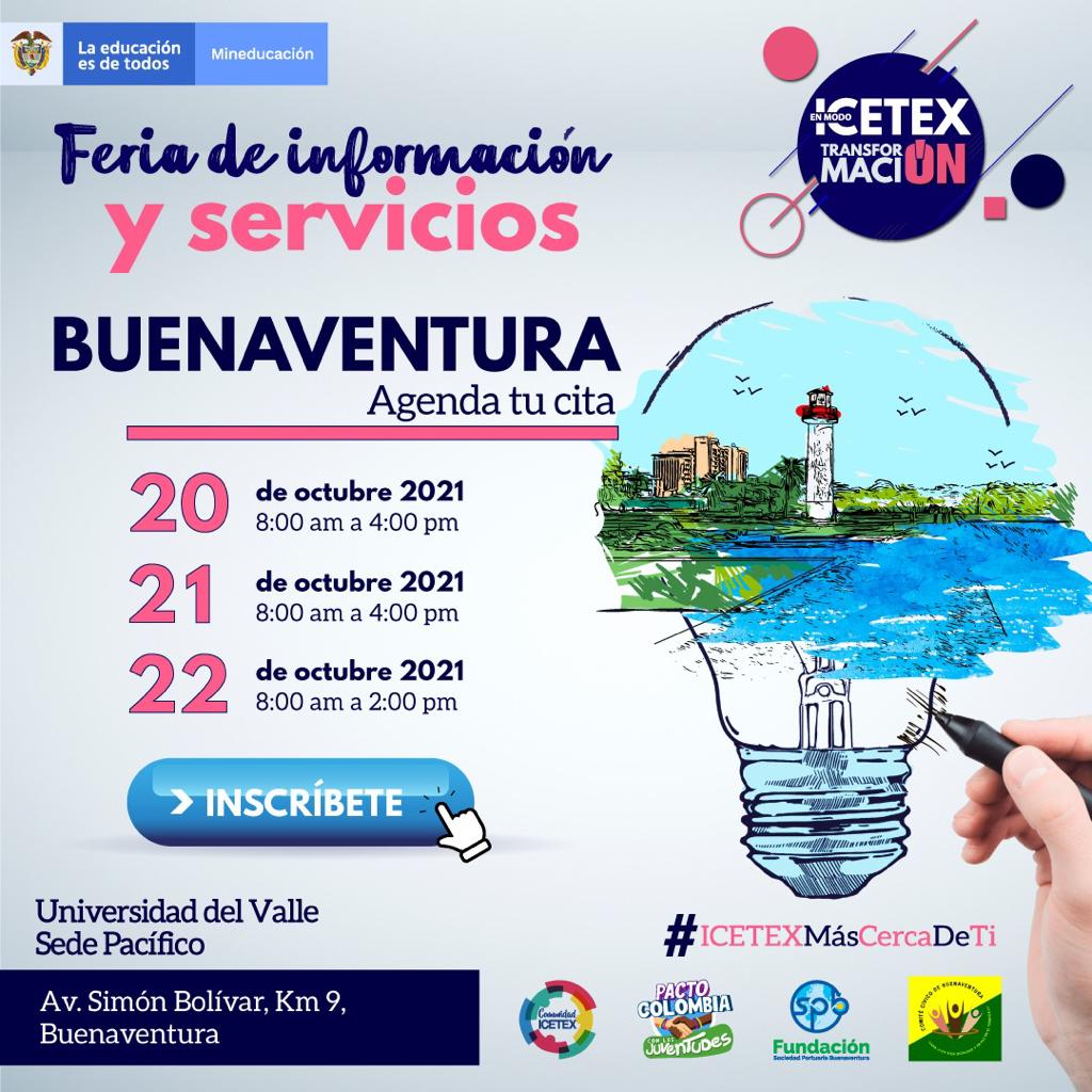 pieza gráfica de feria de servicios en buenaventura