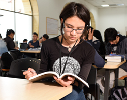 Joven leyendo un libro