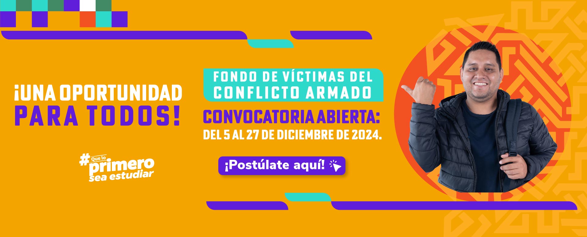 Banner Población víctima del conflicto armado en Colombia 