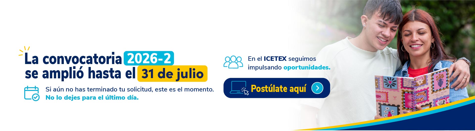 Banner ampliación convocatoria 2026-2 de créditos educativos