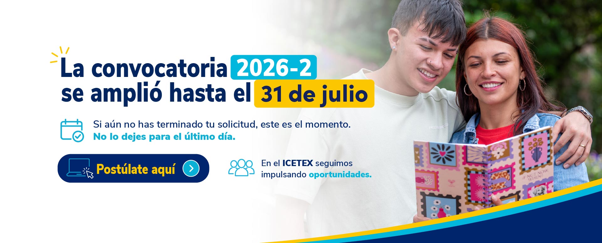 Banner ampliación convocatoria 2026-2 de créditos educativos