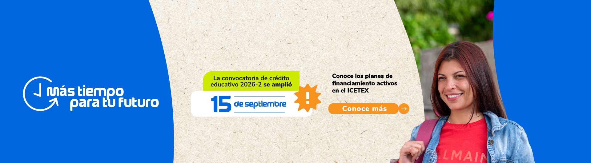 Banner ampliación convocatoria de créditos educativos 2026-2