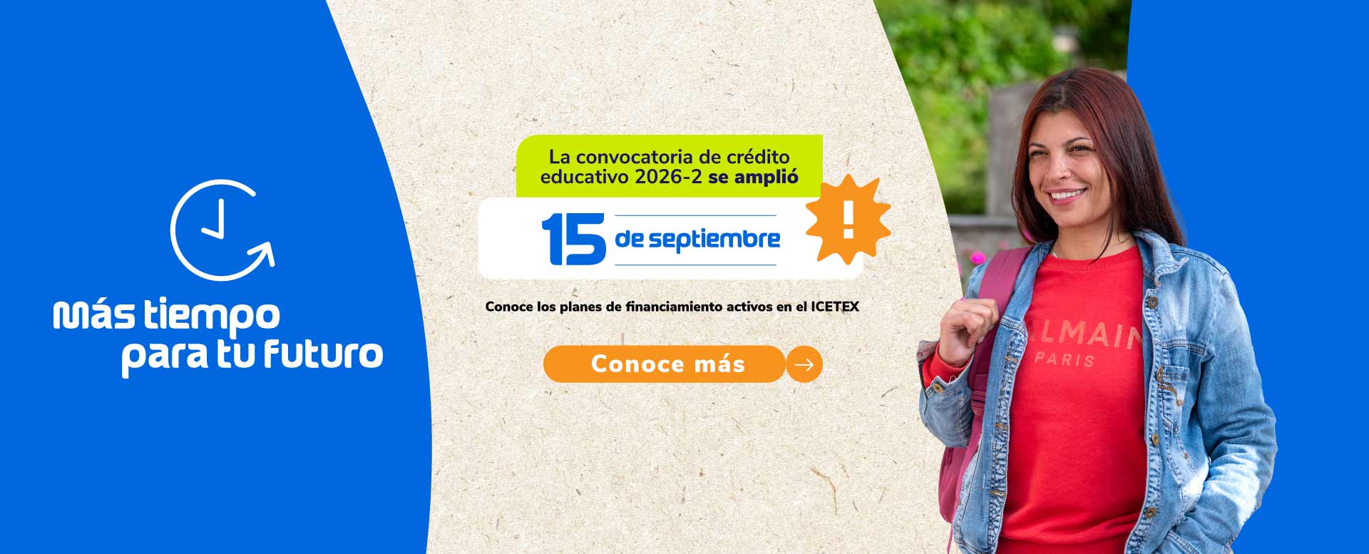 Banner ampliación convocatoria de créditos educativos 2026-2