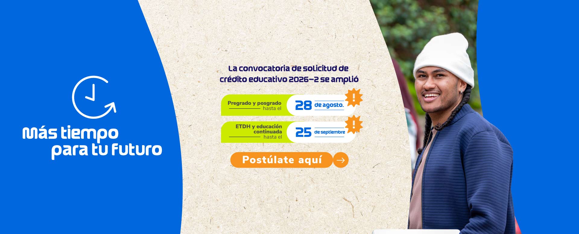 Banner ampliación convocatoria de créditos educativos 2026-2