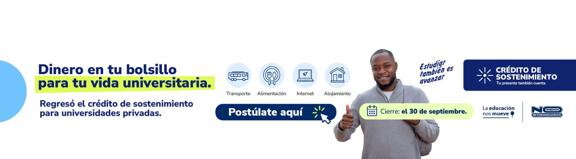 Banner Regresó el crédito de sostenimiento para universidsades privadas