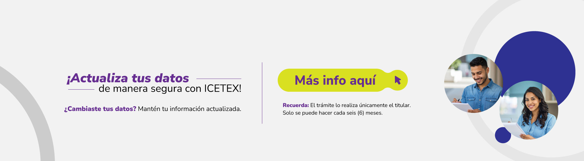 Banner actualización de datos