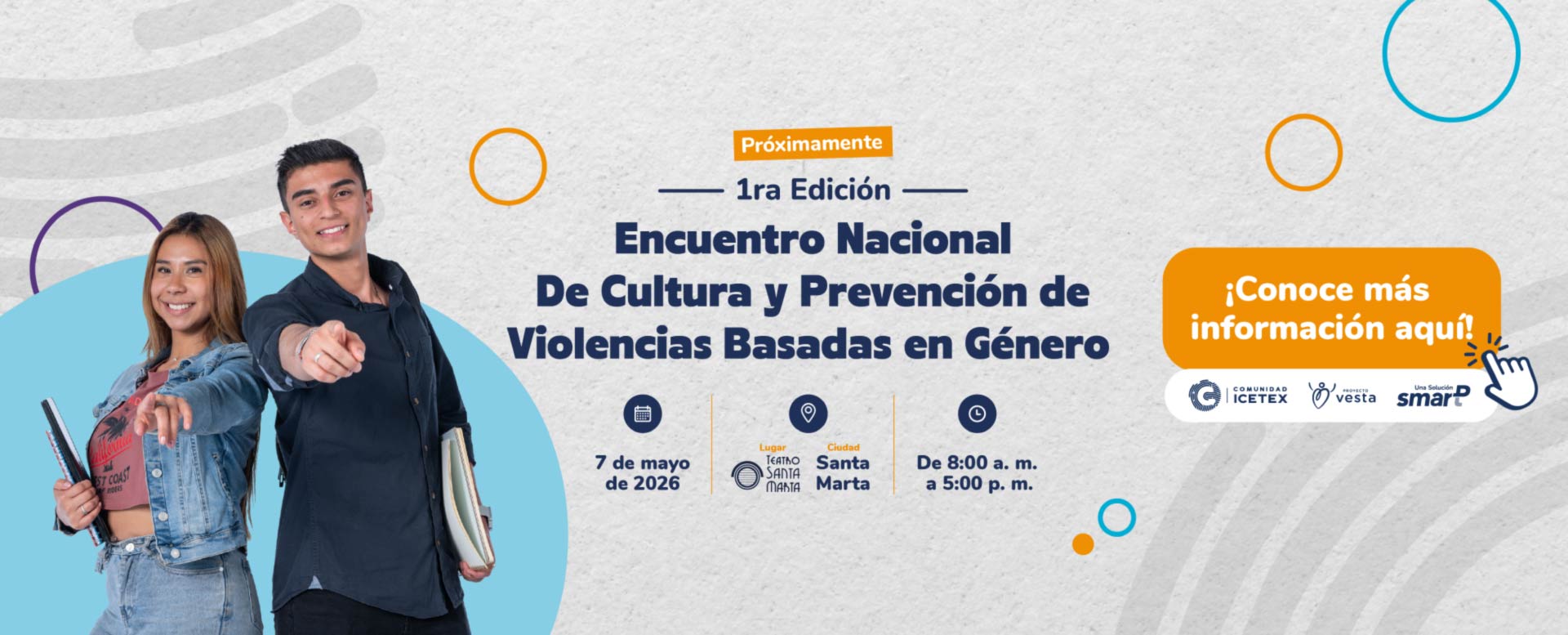 Banner Encuentro Nacional de cultura y prevención de violencia basadas en género