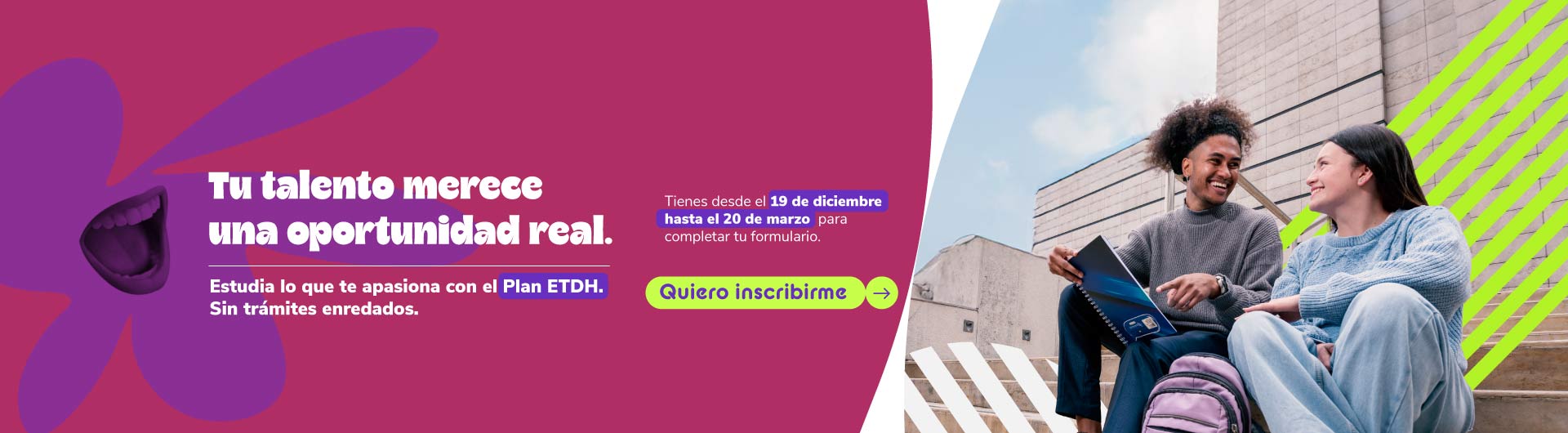 Banner ETDH Convocatoria 2026-1 inscripciones hasta el 16 de enero de 2026