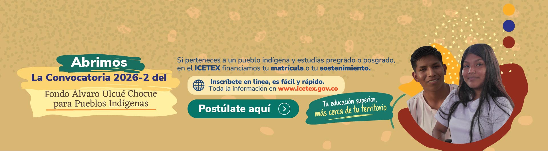 Banner Fondo Comunidades Indígenas 2026-2 abierta la convocatoria