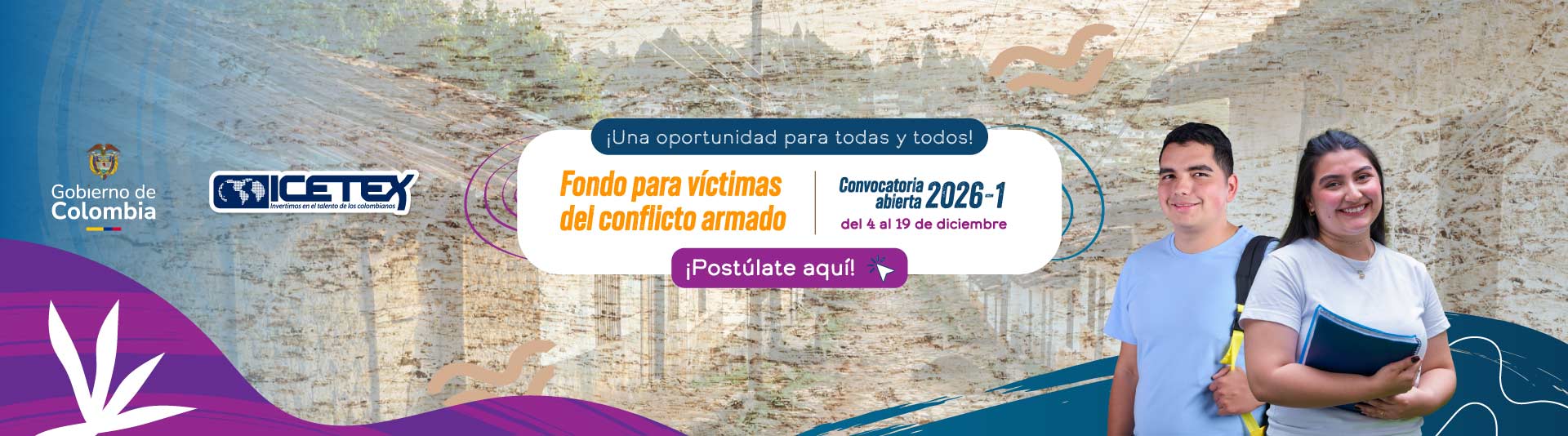 Banner fondo de víctimas nueva convocatoria 2026-1