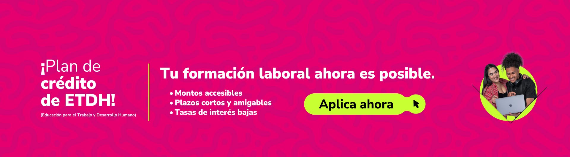 Banner lanzamiento web plan de oportunidad ETDH