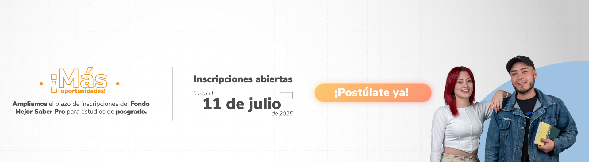 Banner mejor saber pro, postúlate ya, antes del 11 de julio de 2025