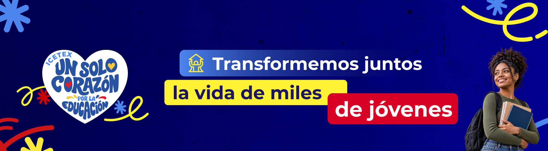 Banner principal Un Solo Corazón por la Educación, donaciones