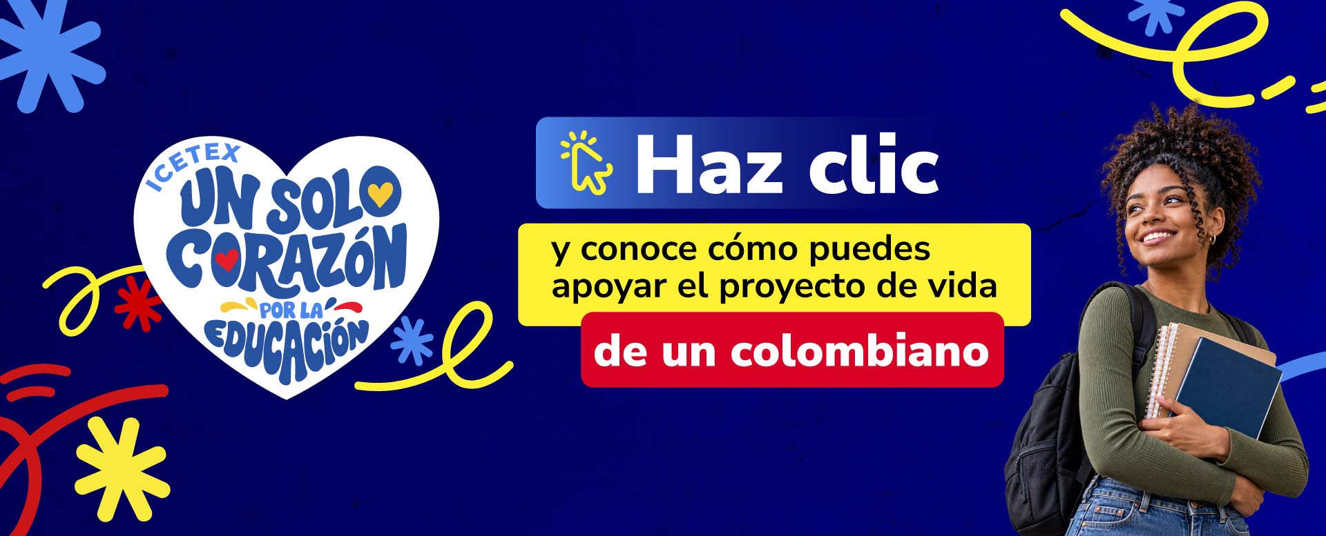 Banner principal Un Solo Corazón por la Educación, donaciones
