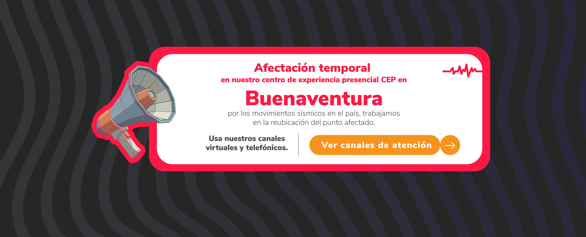 Banner aviso importante sobre el sismo ocurrido el 10 de agosto de 2026