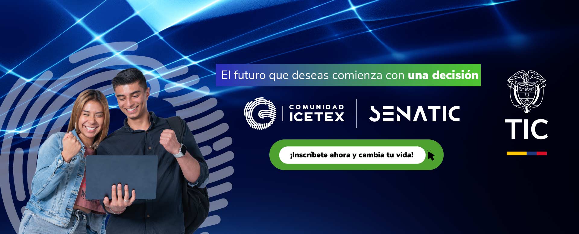 banner el futuro que deseas comienza con una decisión - SENATIC inscríbete