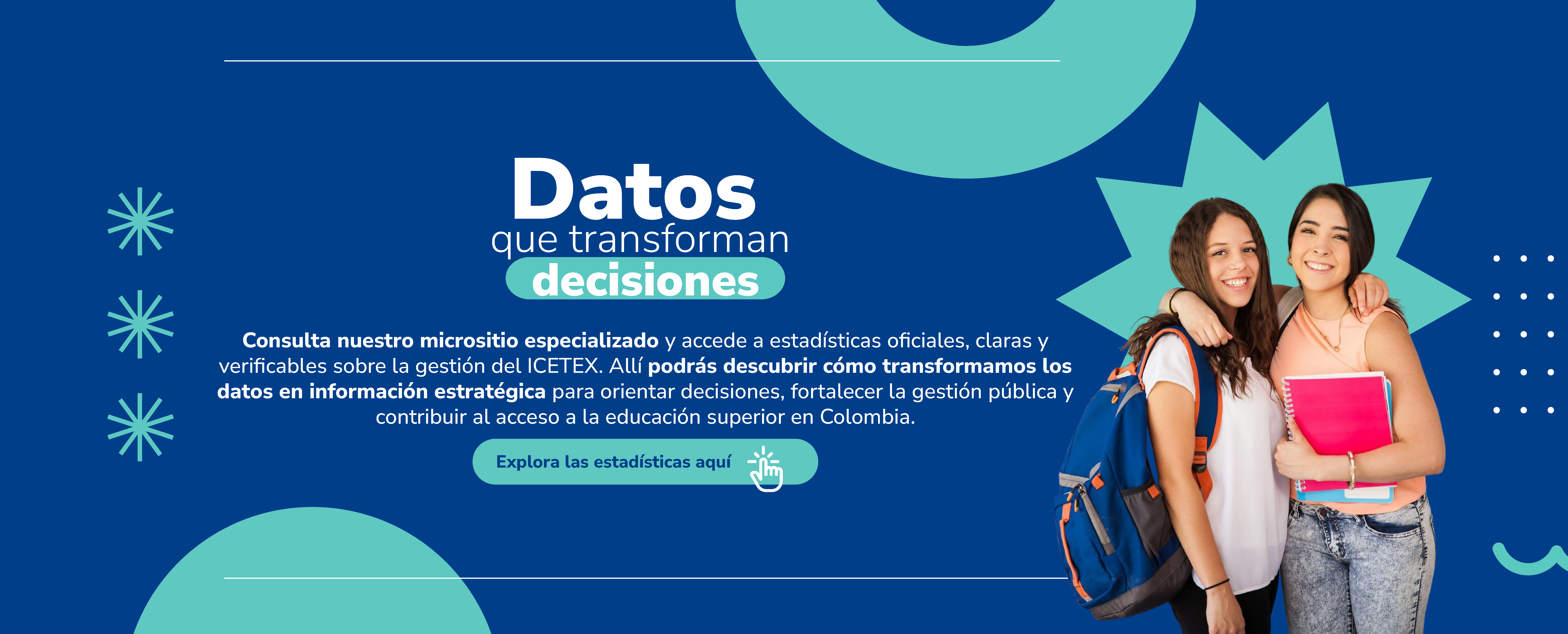 Banner que enlaza al sitio de estadísticas del ICETEX