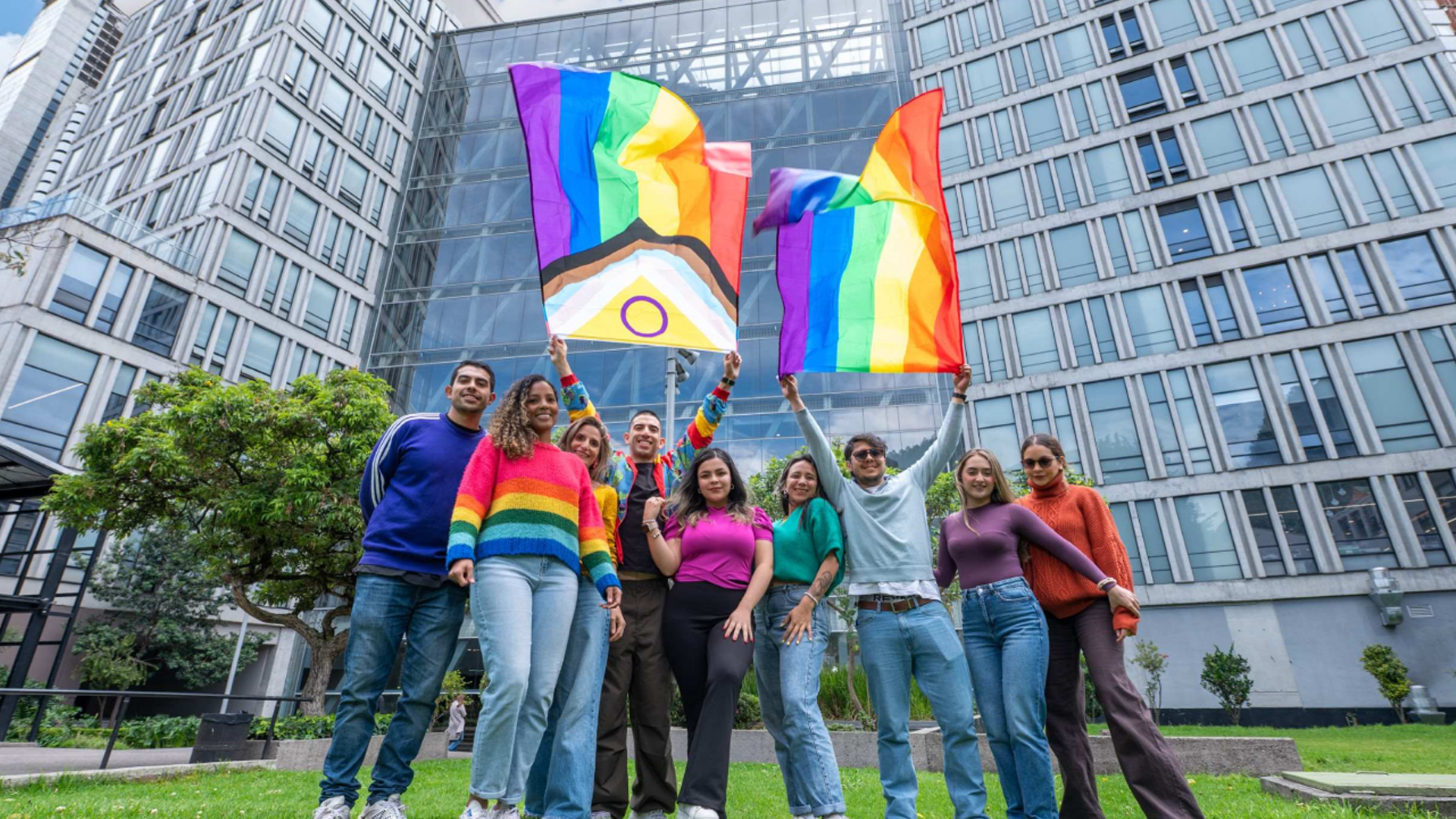 Infografía de los colores de la bandera LGBTIQA+