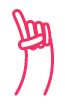 Icono de mano señalando el número uno
