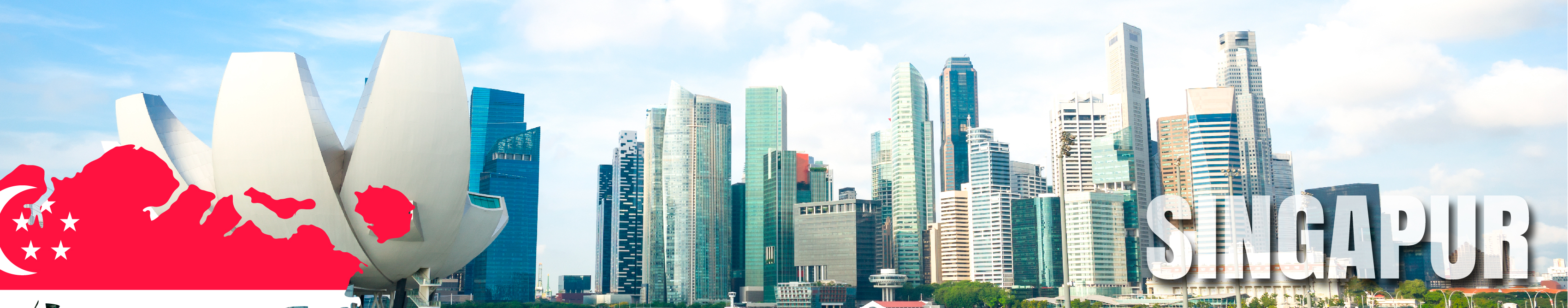 vista panorámica de Singapur, foto de día con edificios modernos