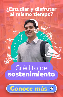 Foto de estudiante feliz con ilustraciones de manzana, portatil, audifonos, patineta