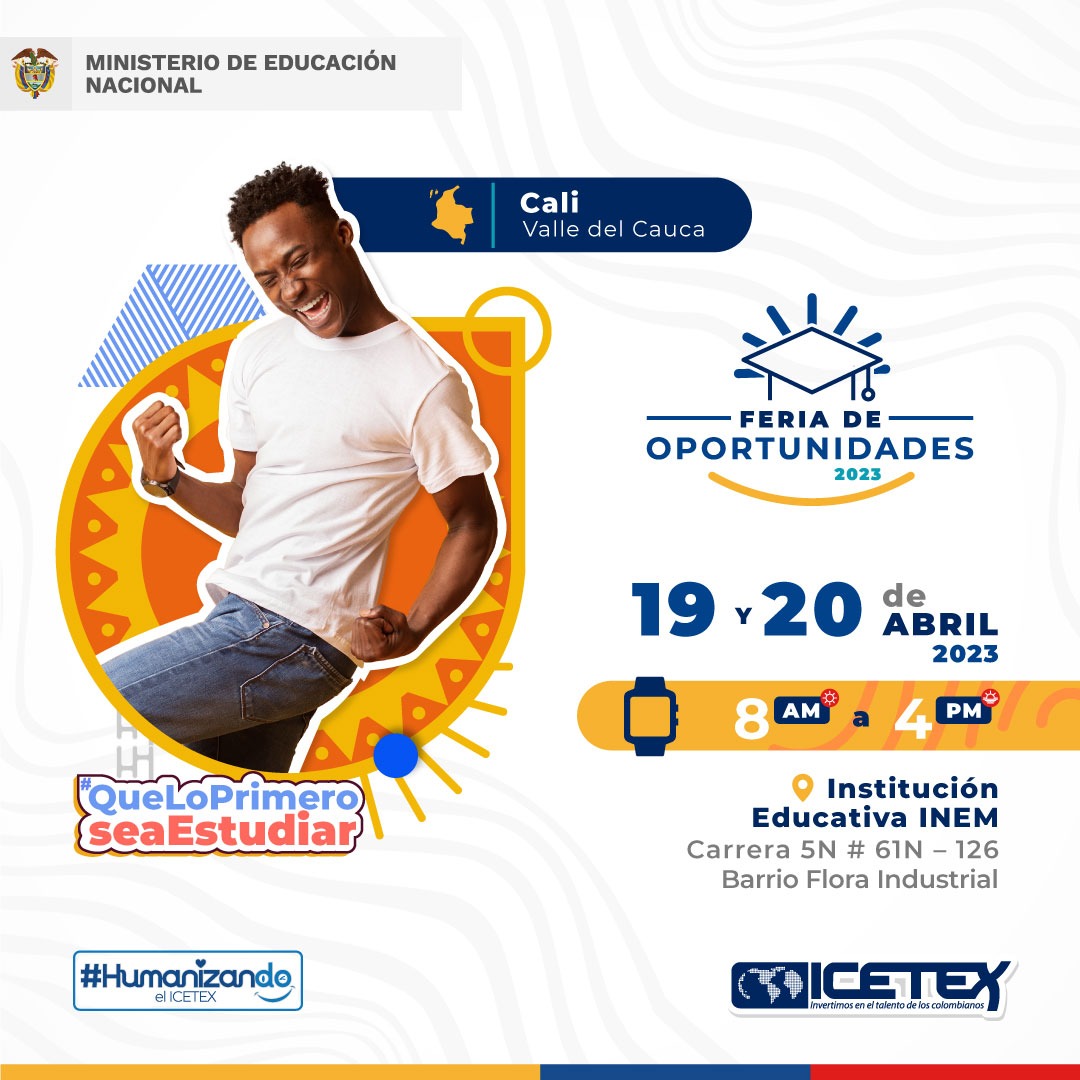 Imagen de la gran feria de cali con el icetex y 36 universidades