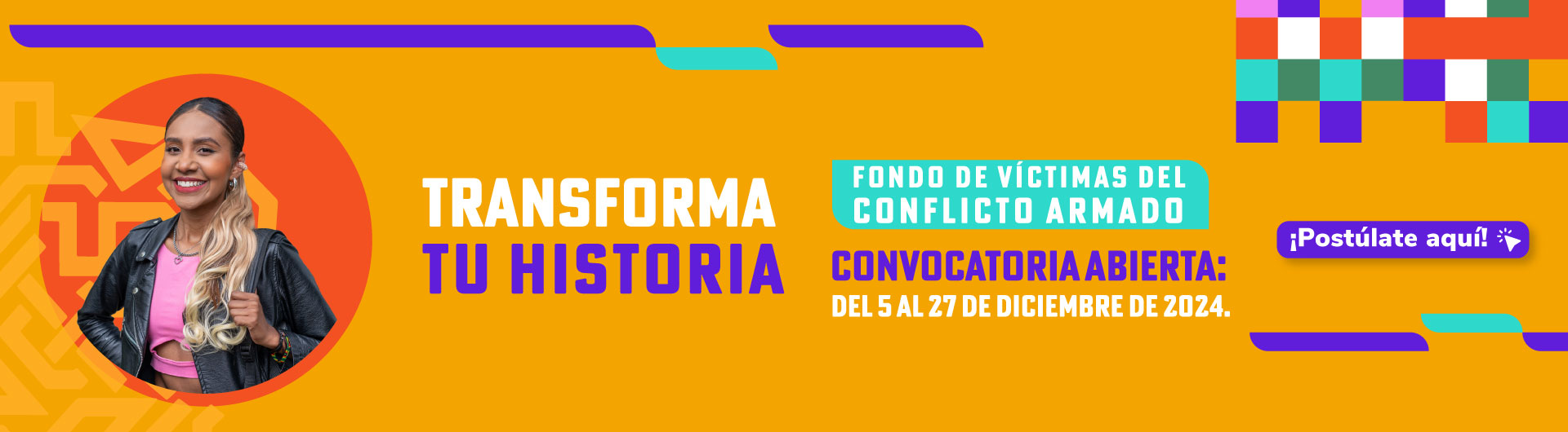 Banner Población víctima del conflicto armado en Colombia 