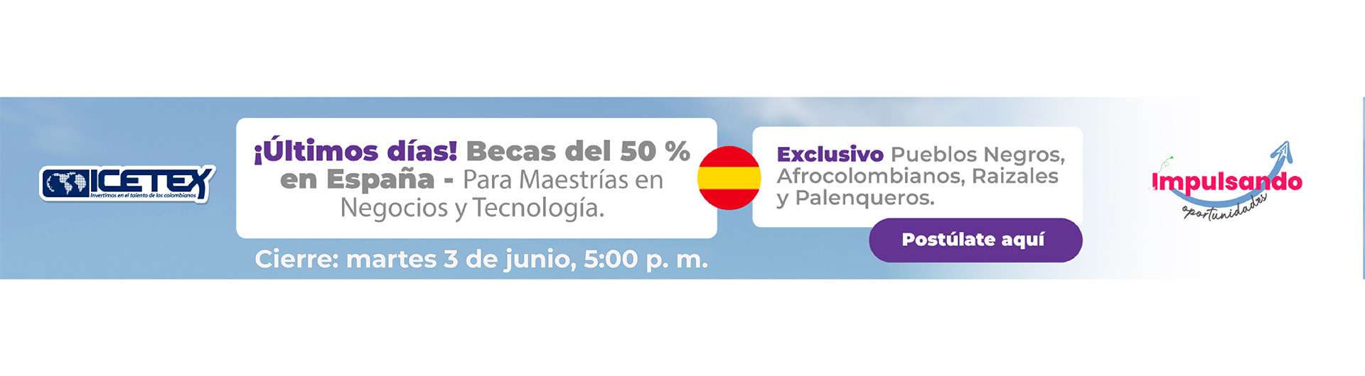 Banner beca CESTE Maestrías y Negocios y Tecnología
