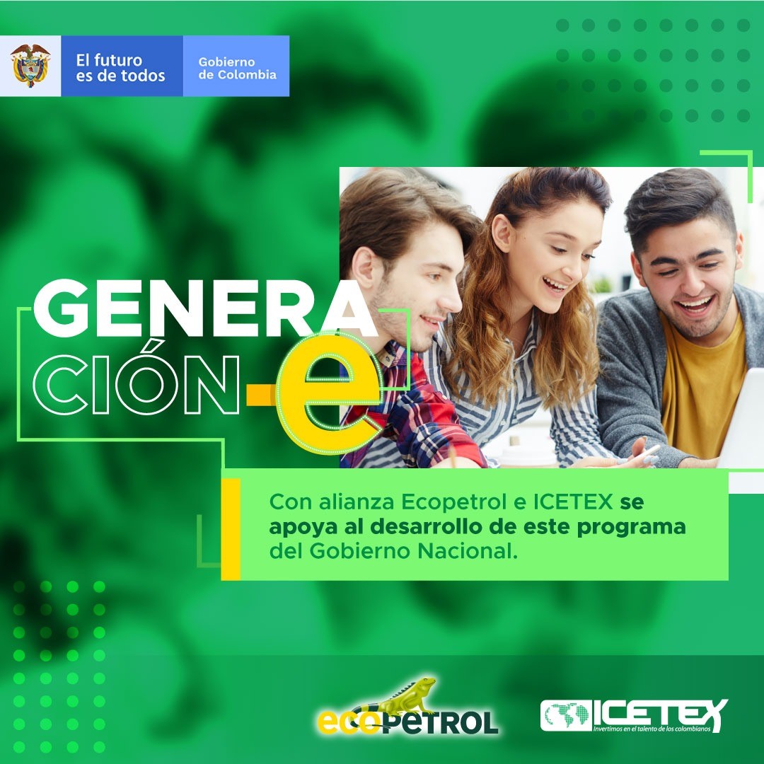 Ecopetrol apoya la educación superior de jóvenes a través de Generación E