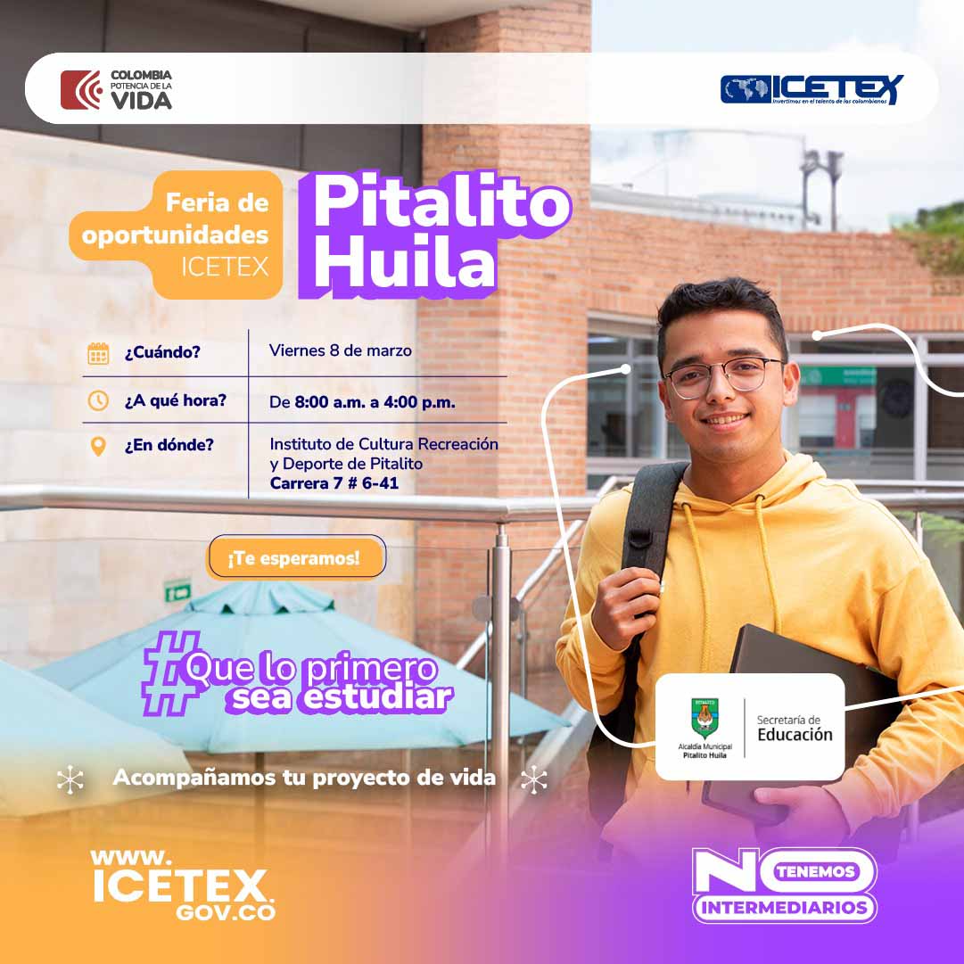 Imagen de la Feria de Oportunidades del ICETEX en Pitalito, Huila