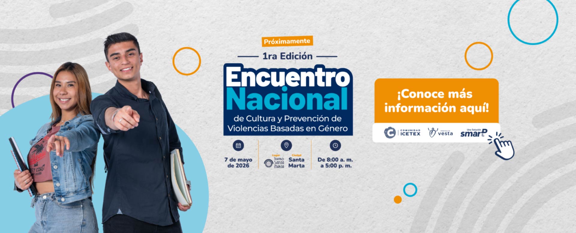 Banner Encuentro Nacional de cultura y prevención de violencia basadas en género