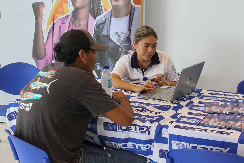 Imagen del ICETEX en la Feria de Oportunidades en Barranquilla
